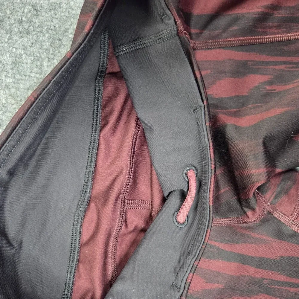 Lululemon Speed Tight IV Leggings Womens 4 Painted Animal Bordeaux Black Running
